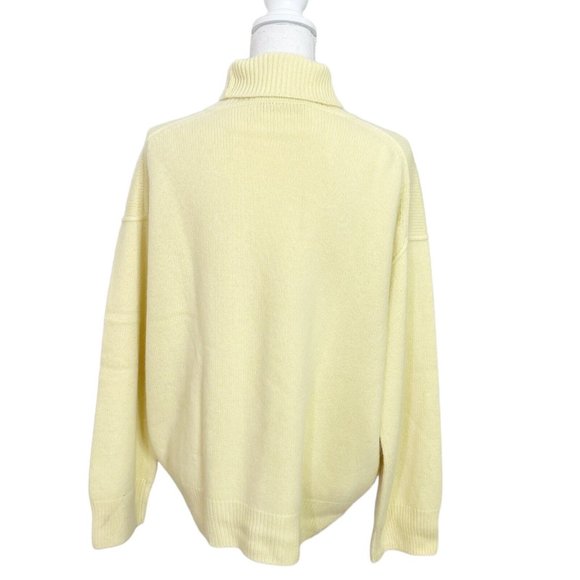 MANDKHAI Oversized Mongolian Cashmere Turtleneck Sweater Jumper Yellow One Size - Picture 5 of 12
